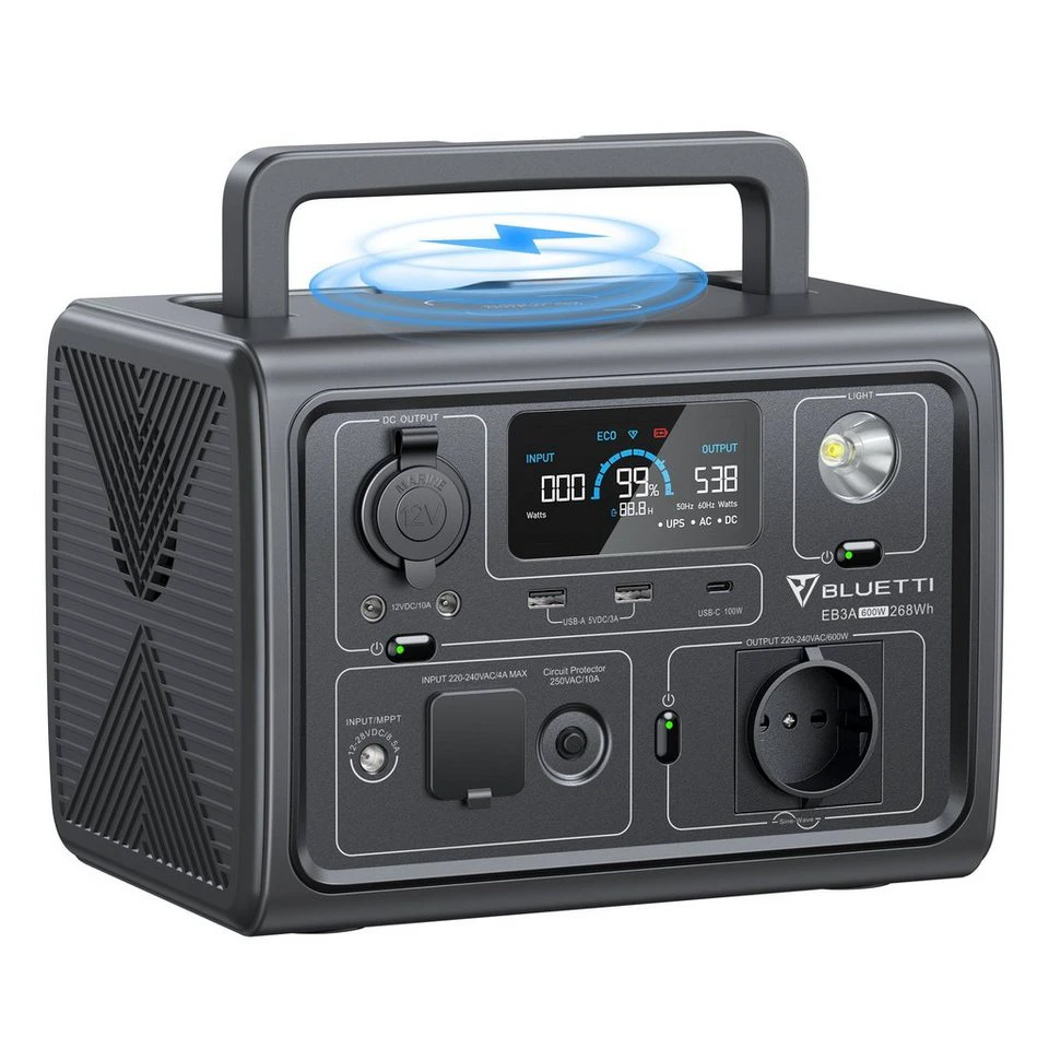 BLUETTI EB3A Powerstation 268,8 Wh LiFePO4 600 W 1200 W Peak