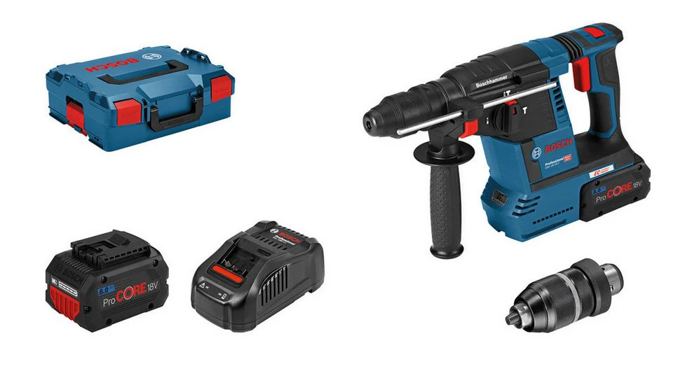 BOSCH GBH 18V-26F Akku-Bohrhammer SDS plus 2x Akku 18 V max. 980 U/min