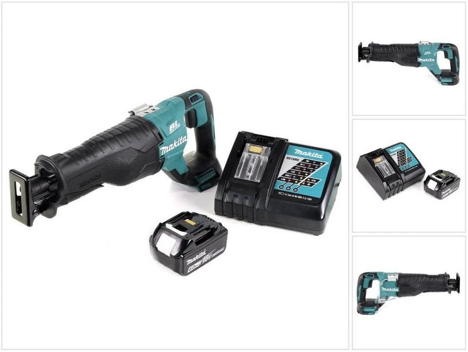 Makita Reciprosäge DJR 187 18 V Brushless Säbelsäge mit 6,0 Ah Akku
