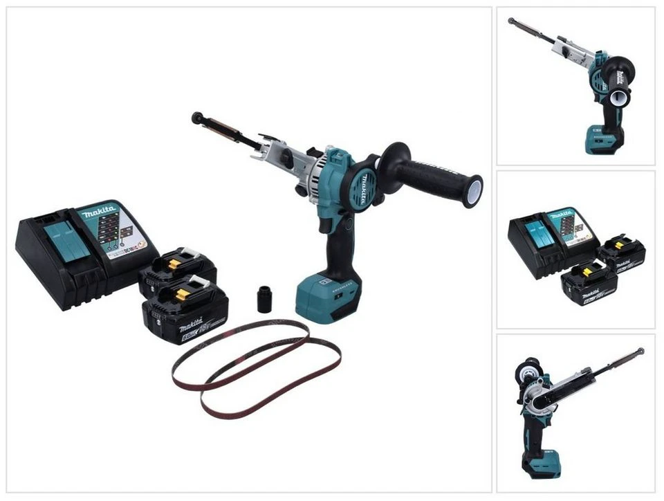 Makita Akku-Bandfeile DBS 180 18 V 9 x 533 mm Brushless 2x Akku 6,0 Ah
