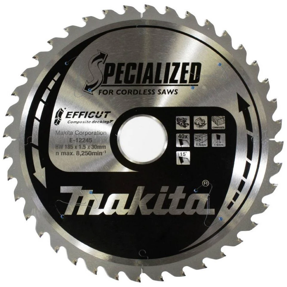 Makita Kreissägeblatt EFFICUT E-12245 185 x 30 x 1.5 mm 40 Zähne