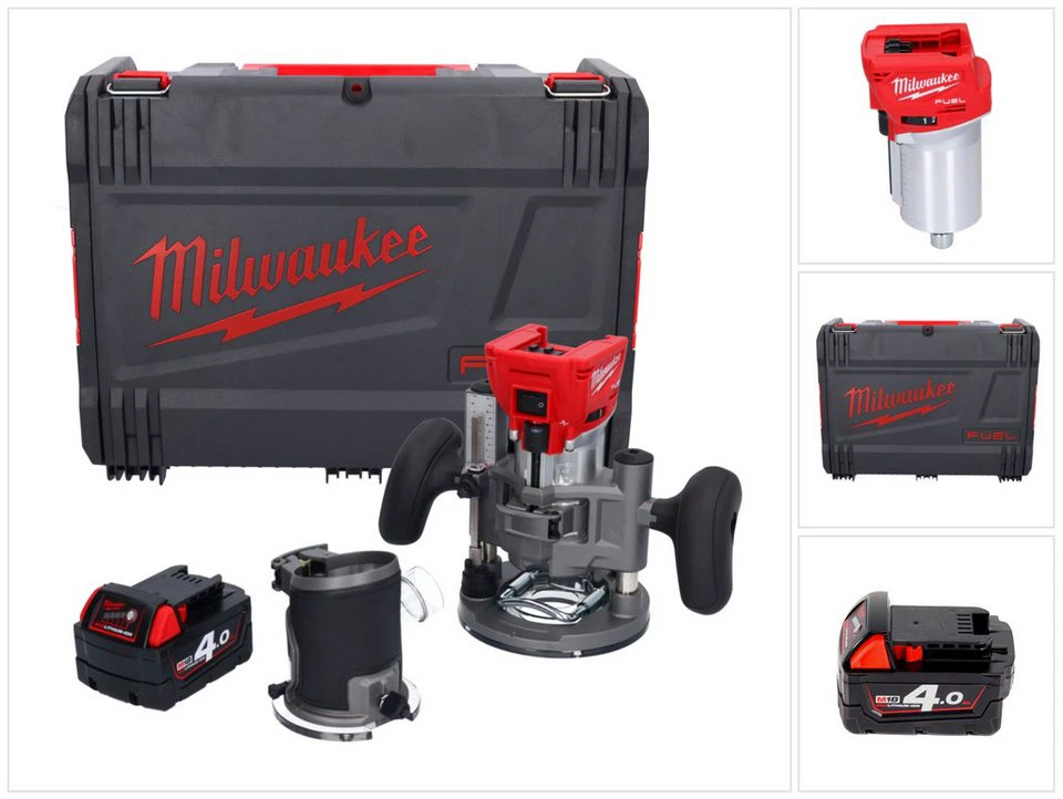 Milwaukee M18 FTR-401X Akku-Oberfräse 18 V Brushless 4,0 Ah Fräsmodule