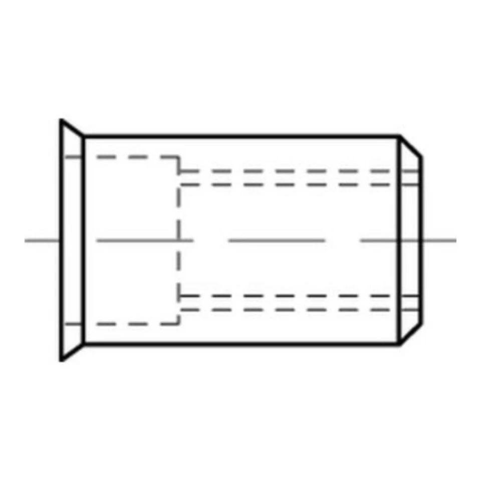 Reyher Blindniet-Muttern Artikel 88418 A4 M5 0,25-3,0 kleiner Senkkopf 90° offen