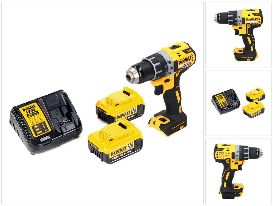 DeWalt Akku-Bohrschrauber DCD791 18 V 70 Nm Brushless 2x 4 Ah