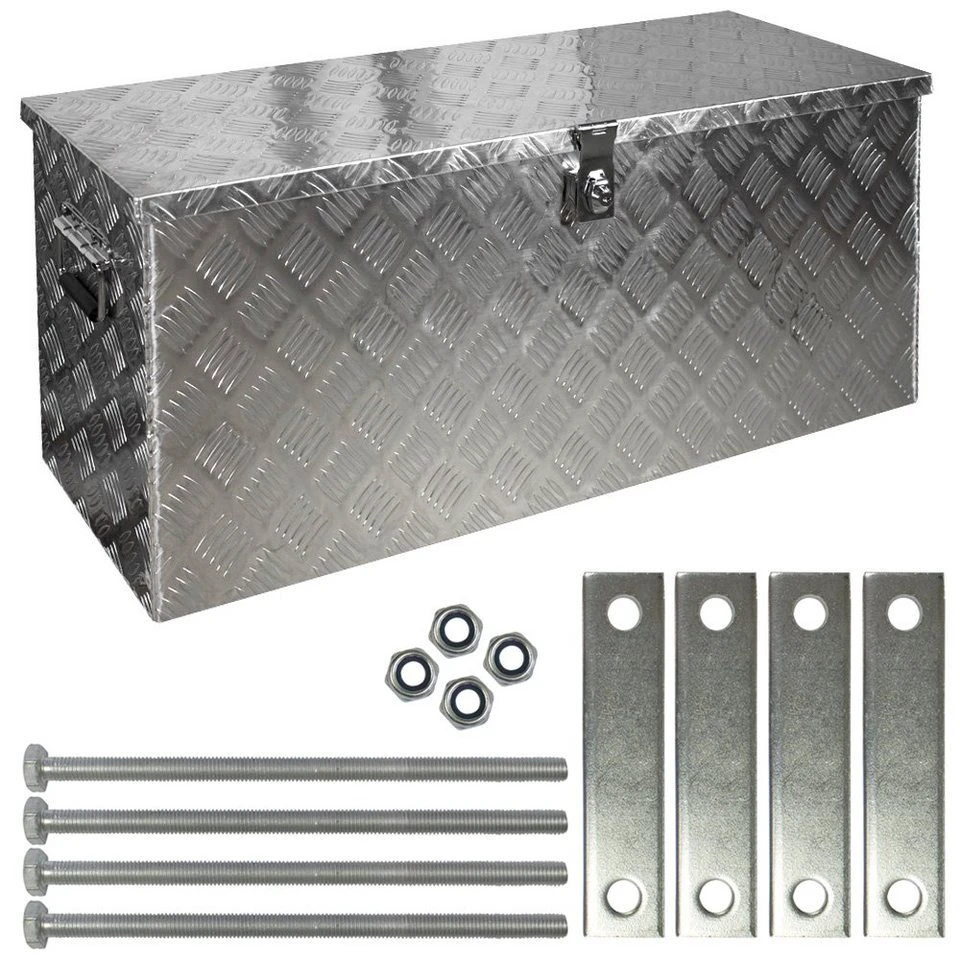 Trucky Anhänger-Deichselbox D120 Aluminium mit Montagesatz