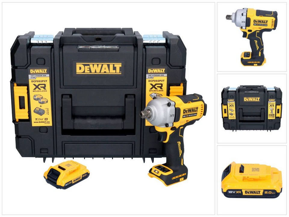 DeWalt Akku-Schlagschrauber DCF 892 18 V 813 Nm 1/2" Brushless 2,0 Ah Akku