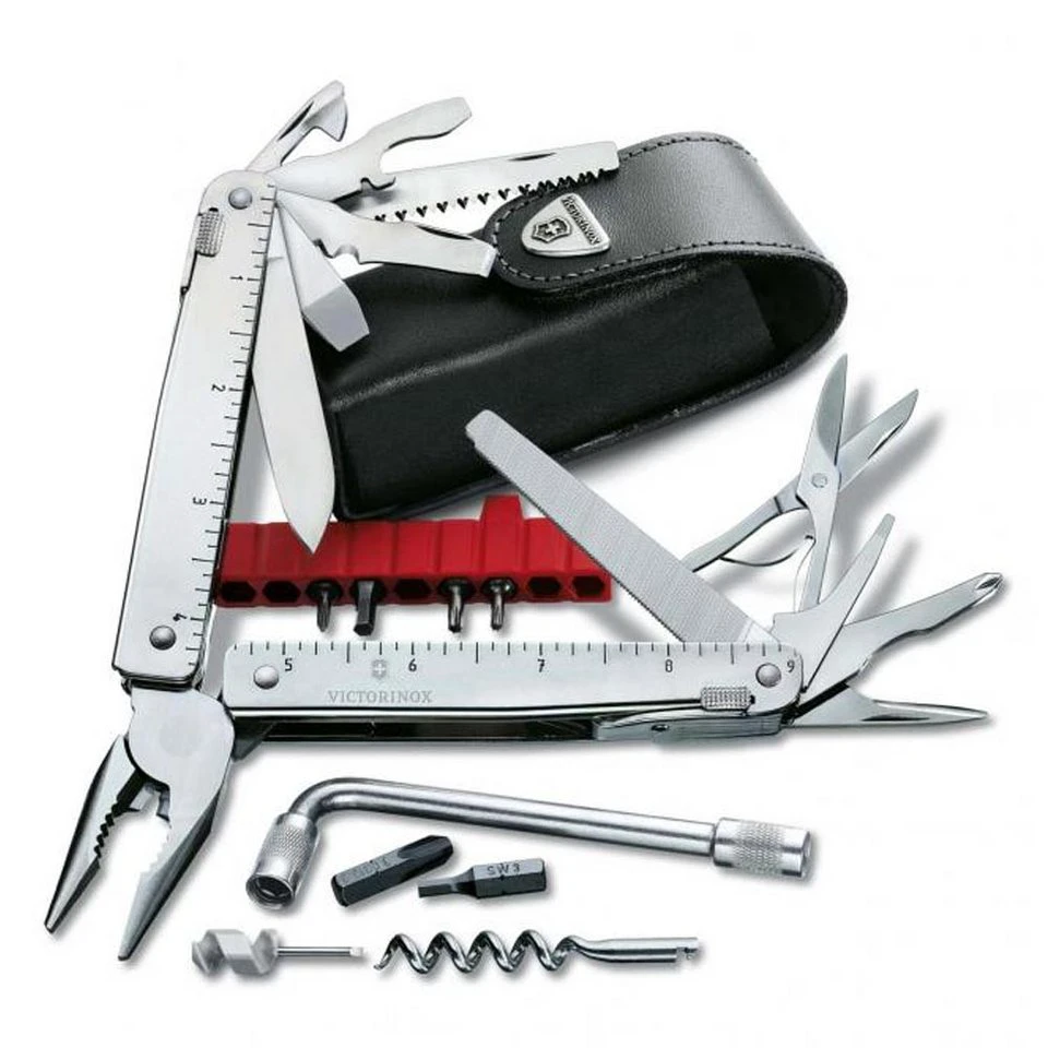 Victorinox Multitool Swiss Tool X Plus 39 Funktionen mit Leder-Etui
