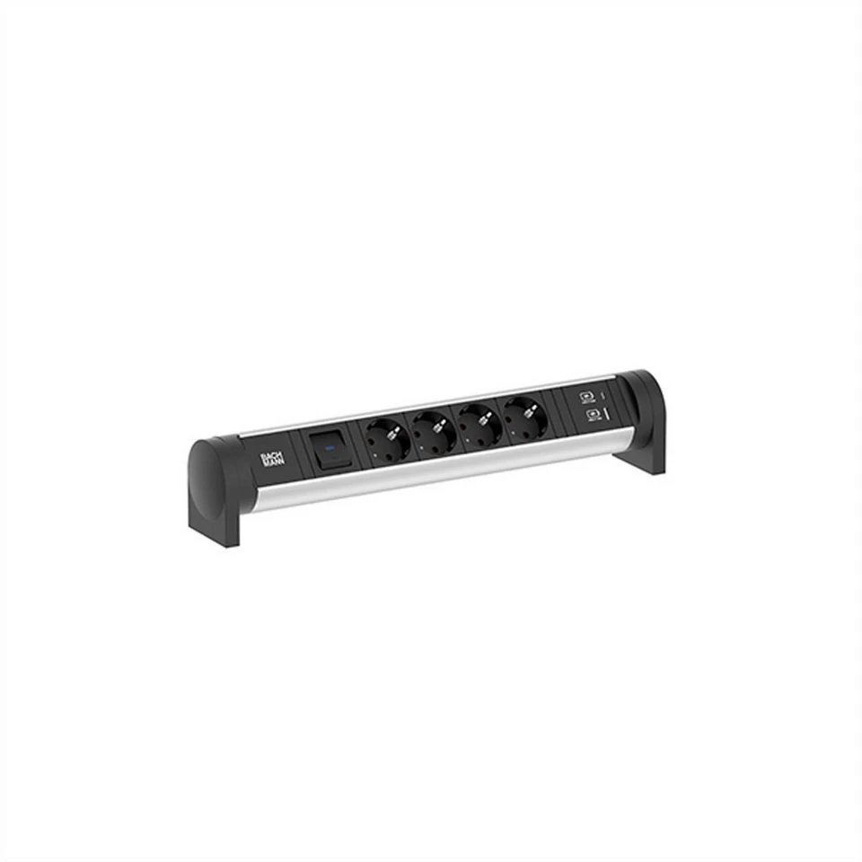 Bachmann CYCLE Desk Steckdosenleiste 4xCEE7/3 1xSchalter USB A/C 22W 0,2m GST18