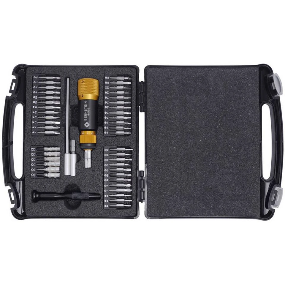 BERNSTEIN TOOLS FOR ELECTRONICS Bit-Set Bit-Satz mit Drehmomentschraubendreher Adapter 4-930