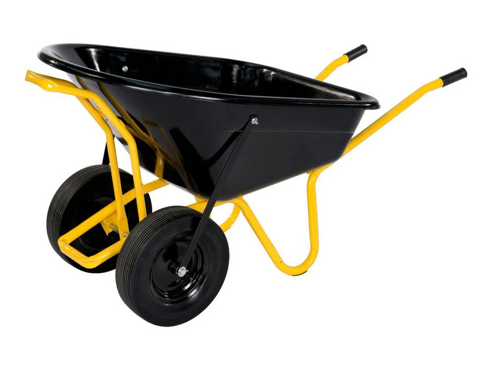 Pro-Bau-Tec Schubkarre Twin 160 l max. 220 kg HDPE 2 Räder