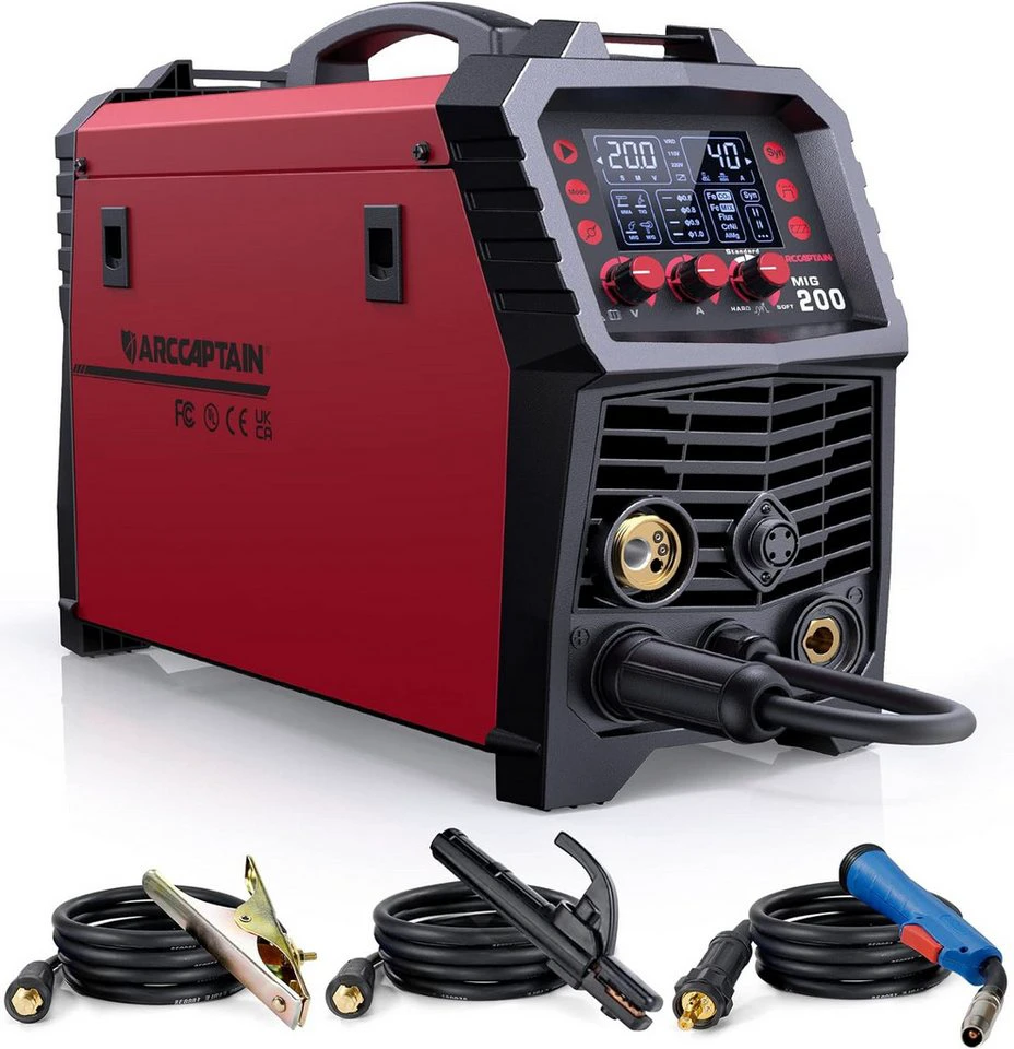 ARCCAPTAIN Elektroschweißgerät 7 in 1 200 Ampere MIG MAG