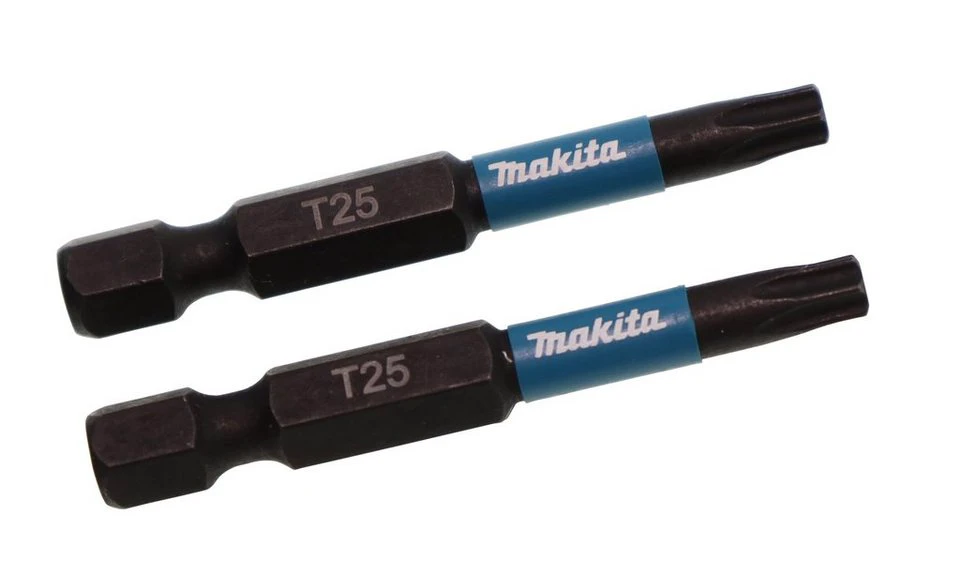 Makita B-63797 T25 6-rund Bit TX25x50 Impact Black 2 Stück S2-Spezialstahl