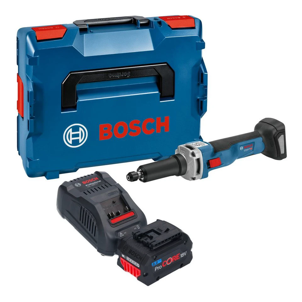 Bosch Professional Akku-Geradschleifer GGS 18V-23 LC 18 V mit ProCORE Akku 8,0 Ah Ladegerät L-Boxx