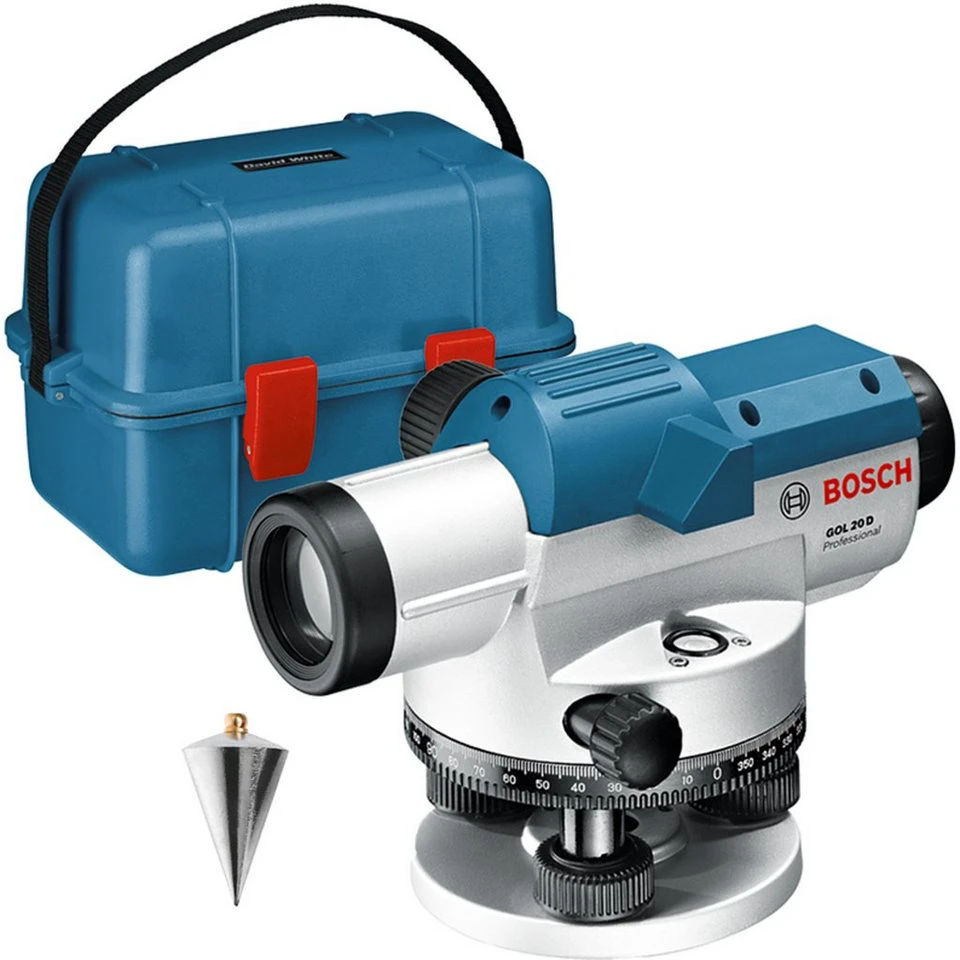 Bosch Professional Optisches Nivelliergerät GOL 20 D Professional IP54 Metallgehäuse Horizontalkreis 1°