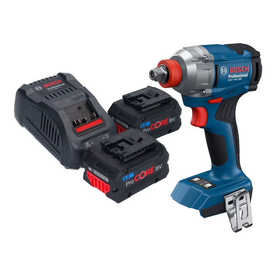 Bosch GDX 18V-285 Professional Akku Drehschlagschrauber 18V 285 Nm 2x 8,0 Ah Akku Ladegerät