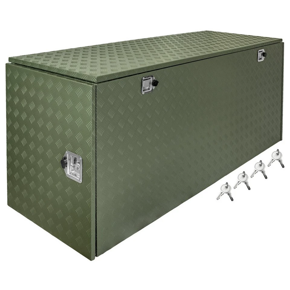 Trucky Anhänger-Deichselbox P900 Grün Aluminium 196 x 59 x 80 cm
