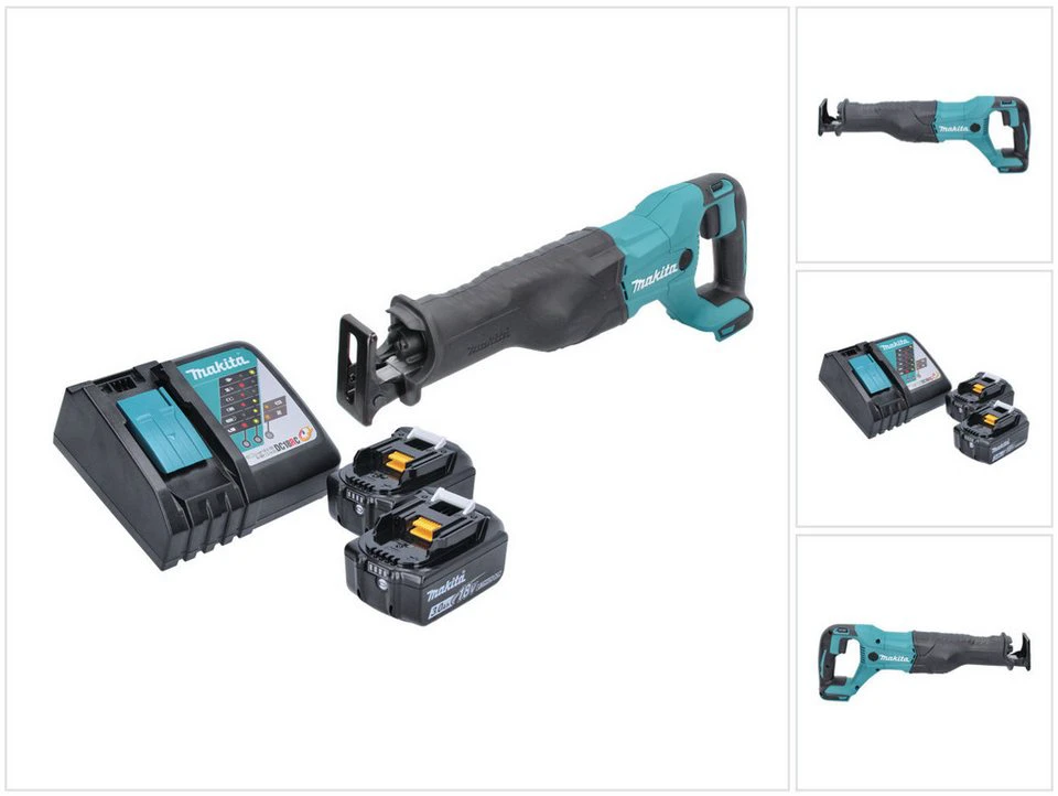 Makita Reciprosäge DJR 186 Akku Säbelsäge 18 V 2x Akku 3,0 Ah Ladegerät