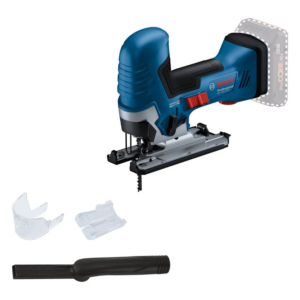 Bosch Professional Akku-Stichsäge GST 18V-125 S mit LED und Pendelhub, ohne Akku und Ladegerät