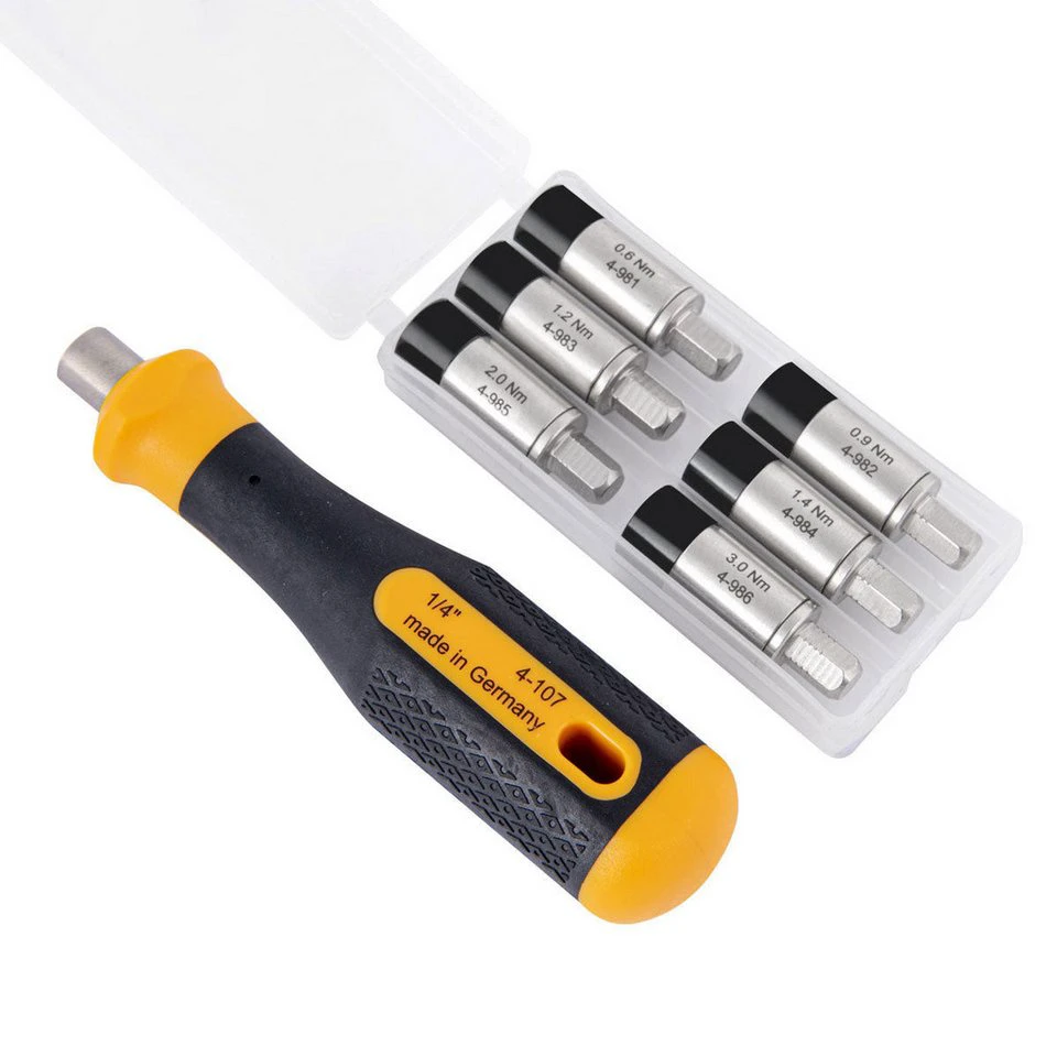 BERNSTEIN TOOLS FOR ELECTRONICS Drehmoment-Adapter Satz 7-tlg 0.6-3.0 Nm 1/4 Zoll Innen-/Außenaufnahme