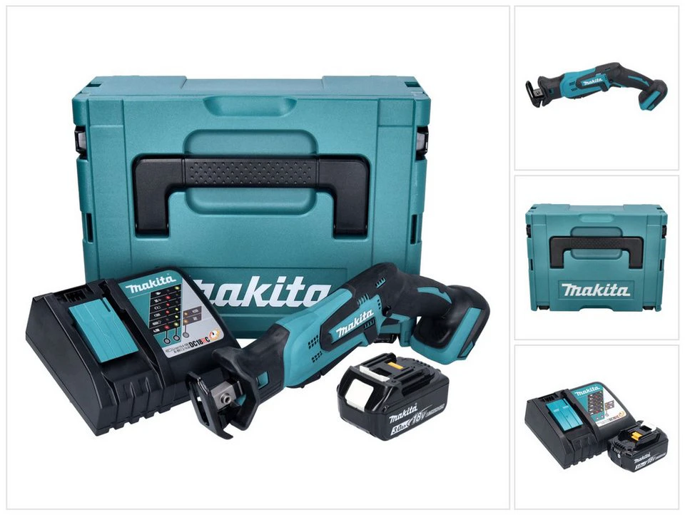 Makita Reciprosäge DJR 185 RF1J Akku 18 V 3,0 Ah Ladegerät