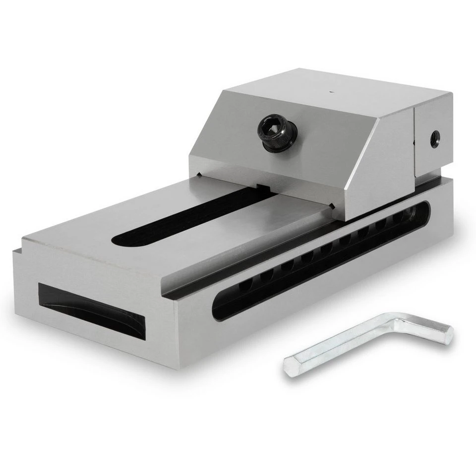 EBERTH Präzisions-Niederzugschraubstock AK1-PNS-KG125 125 mm 160 mm 50 mm Stahl