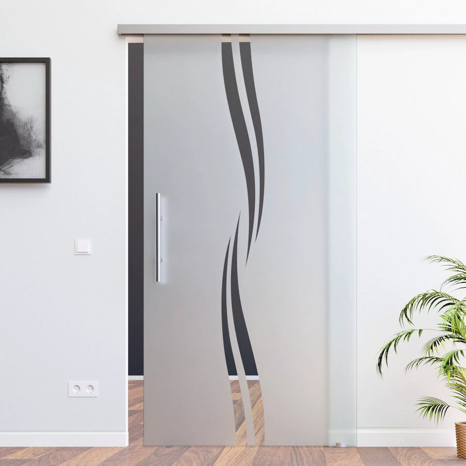 AMOD Glasschiebetür M2-ASE / SoftClose -220-GE420 SlimLine SoftClose-Selbsteinzüge Komplett-Set