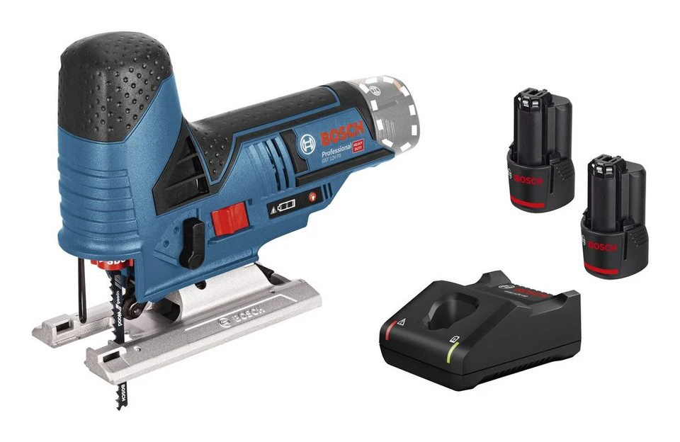 Bosch Professional Akku-Stichsäge GST 12V-70 2x Akku 3 Ah L-BOXX 102
