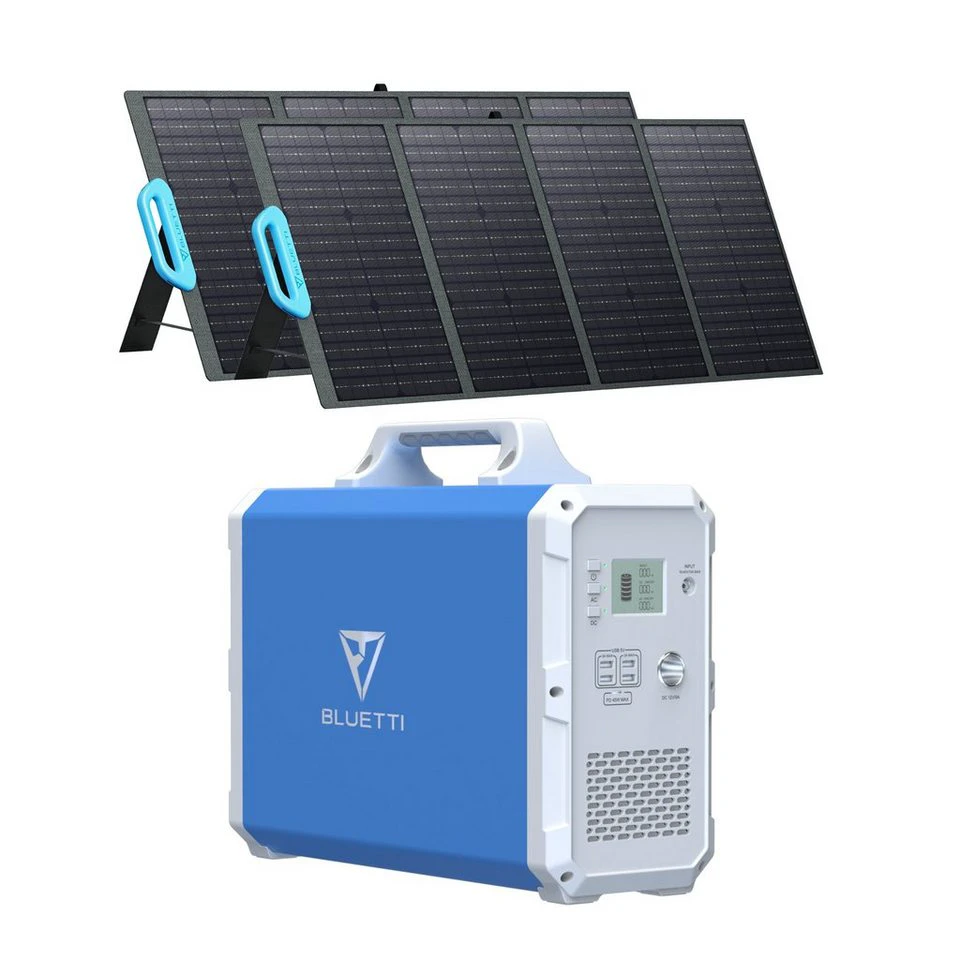 BLUETTI Stromerzeuger EB240 mit 2 PV120 Solarpanels