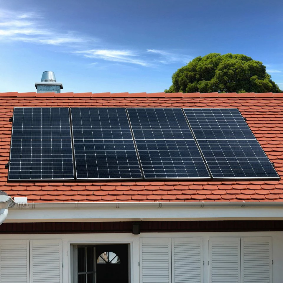 Balkonstrom Balkonkraftwerk 1800 Watt Biberschwanzdach Komplettset bifazial monokristallin