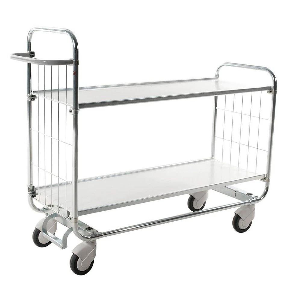 OSWALD Transportgeräte Kommissionierwagen 2 Böden Bremssystem 1.195 x 470 x 1.120 mm 250 kg