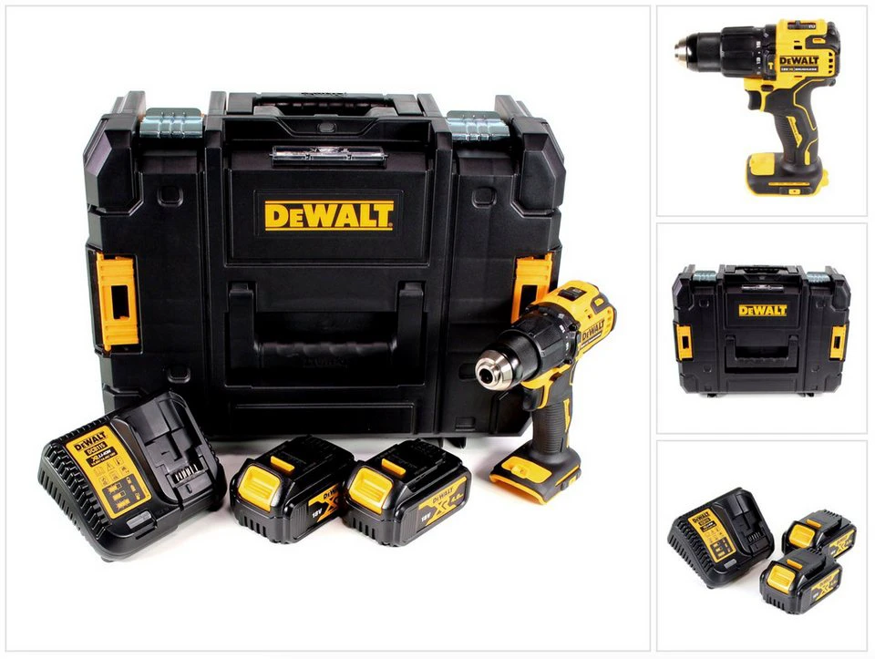 DeWalt Akku-Schlagbohrschrauber DCD 709 M2T 18V 65 Nm 2x 4,0 Ah Akkus Ladegerät