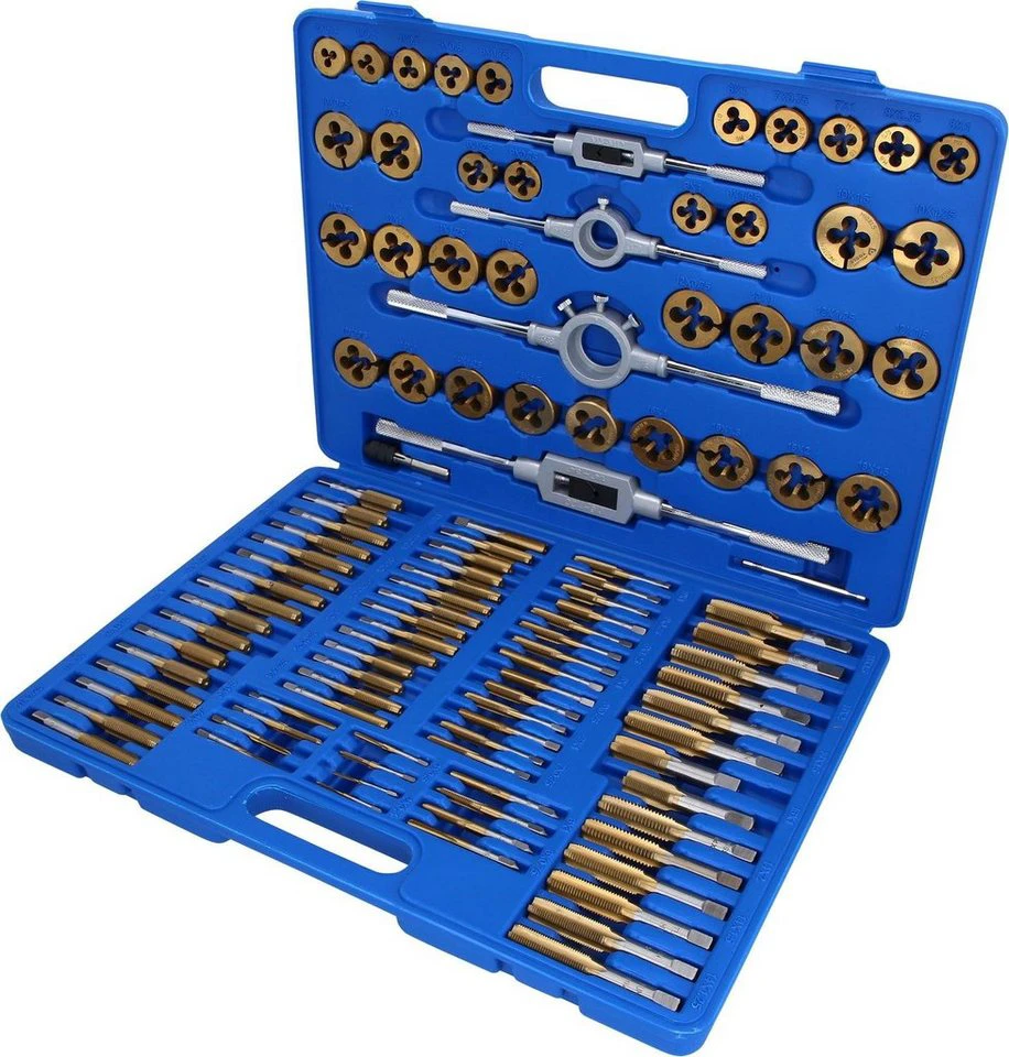 Brilliant Tools Gewindeschneidwerkzeug-Satz BT101985 110-teilig metrisch M2-M18 TiN