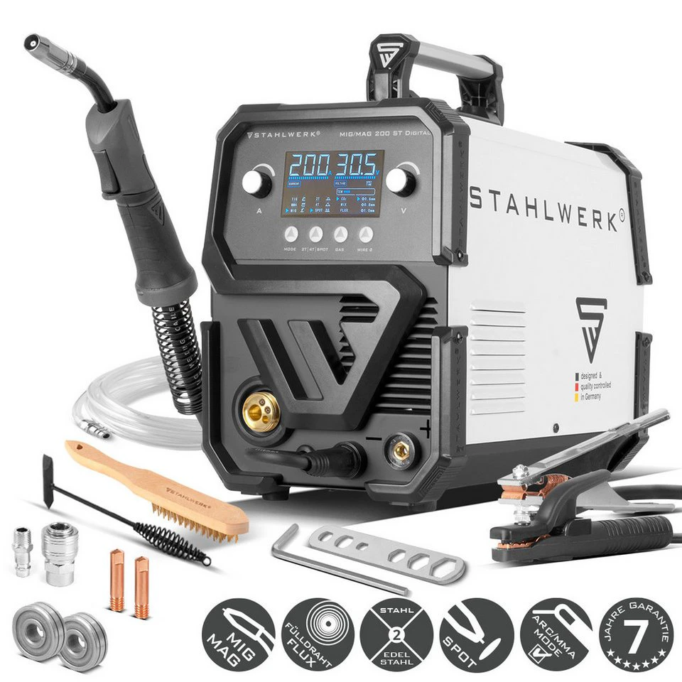 STAHLWERK MIG MAG 200 ST Digital Schweißgerät 40-200 A IGBT Inverter