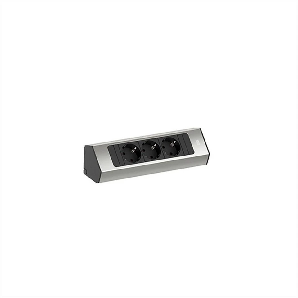 Bachmann CASIA 2 Steckdosenleiste 3xCEE7/3 2,0m AEH Edelstahl-Optik