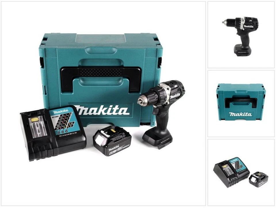 Makita Akku-Bohrschrauber DDF 484 B 18 V Li-Ion Brushless schwarz mit 6,0 Ah Akku
