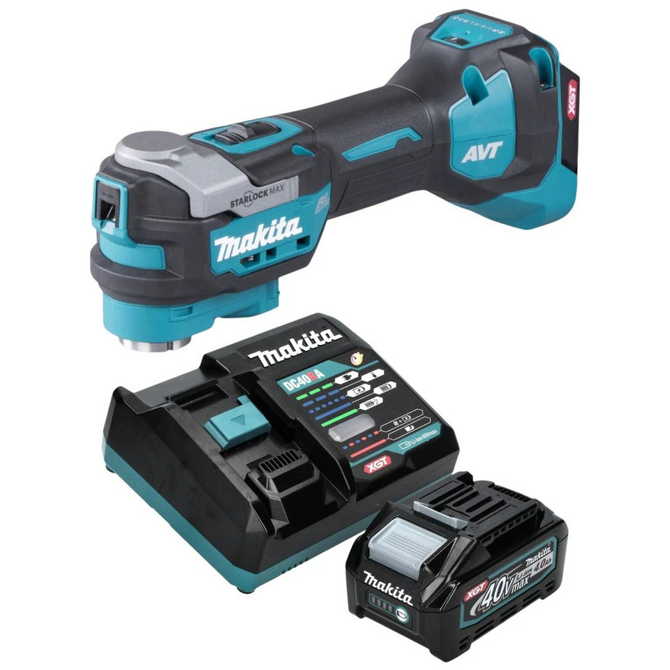 Makita Akku-Multifunktionswerkzeug TM 001 GM101 40 V max. Starlock Max 4,0 Ah Ladegerät