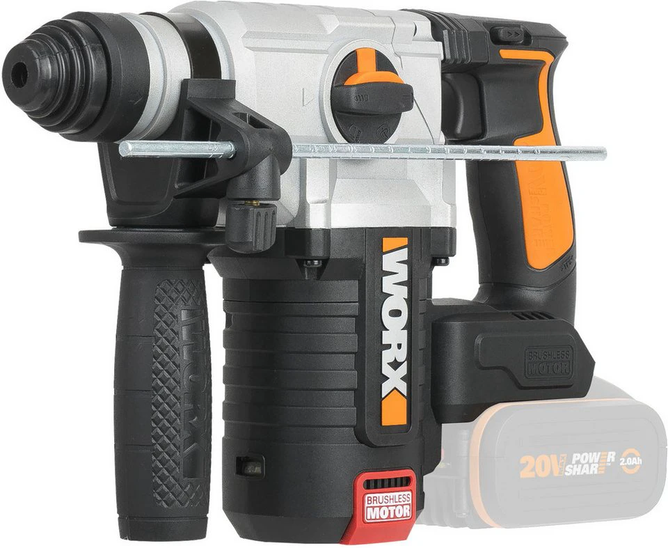 Worx Akku-Bohrhammer NITRO WX380.9 20V SDS-Plus bürstenlos 2,2J ohne Akku Ladegerät