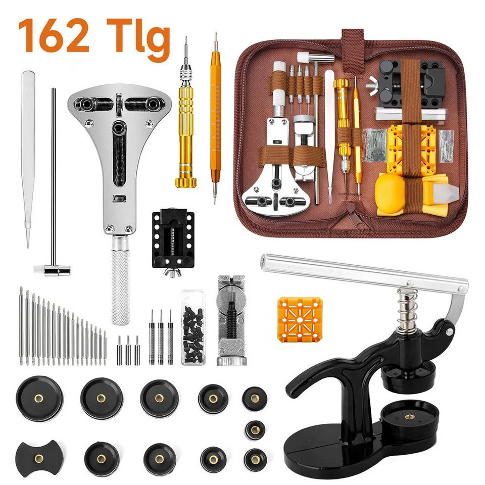 OSTWOLKE Reparatur-Set Uhrmacherwerkzeug 162-teilig Präzisionswerkzeuge für Uhrenreparaturen 1-St.