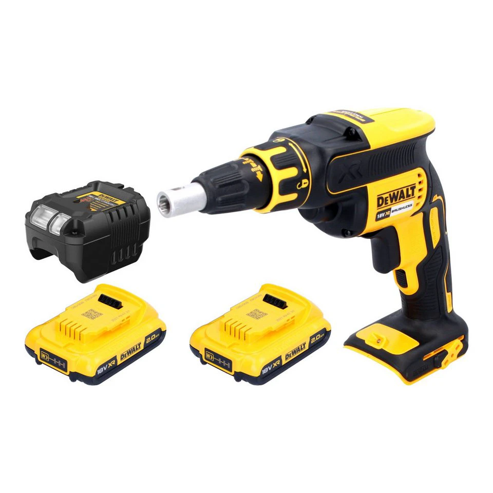 DeWalt Akku-Magazinschrauber DCF 620 D2 18 V 30 Nm Brushless 2x Akku 2,0 Ah Ladegerät