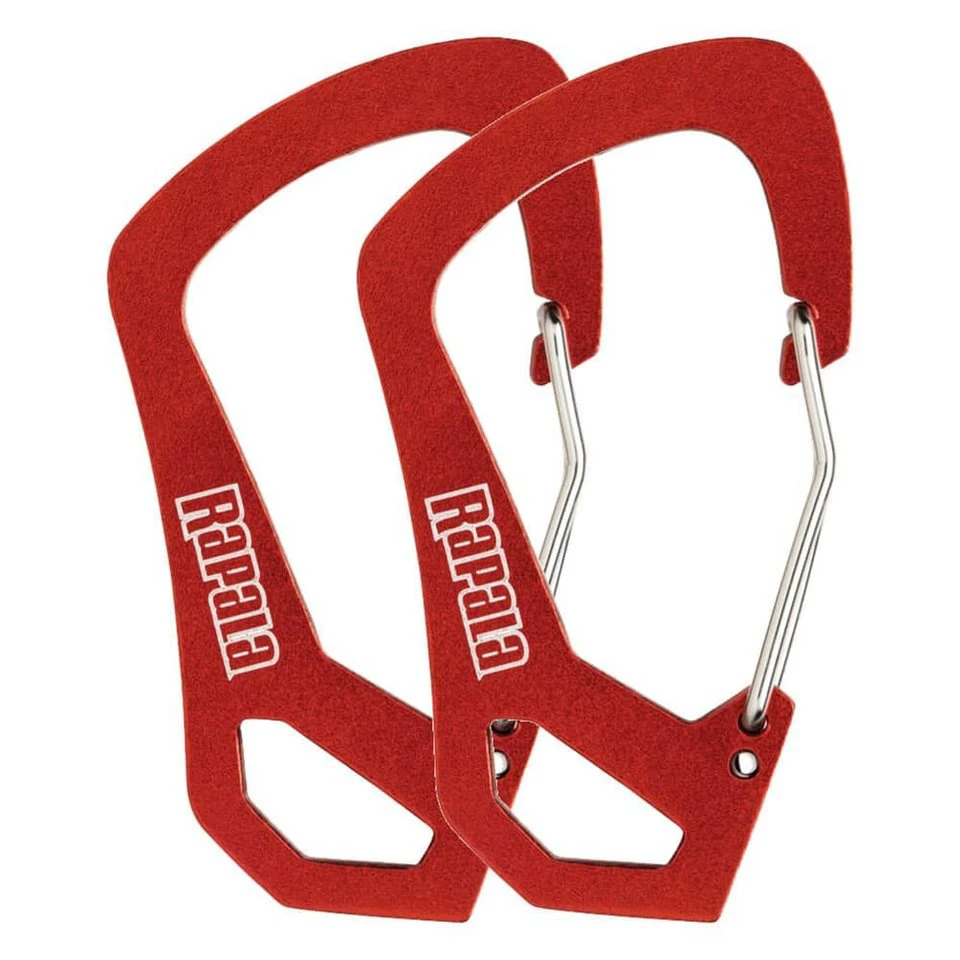 Rapala RCD Carabiner Karabinerhaken Rot 2 Stück eloxierter Aluminium-Bügel Schnellverschluss