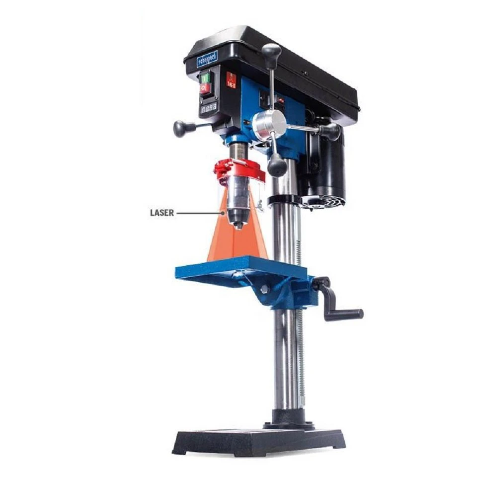 Scheppach Säulenbohrmaschine DP19Vario 550 W 230-240 V Schnellspann-Bohrfutter