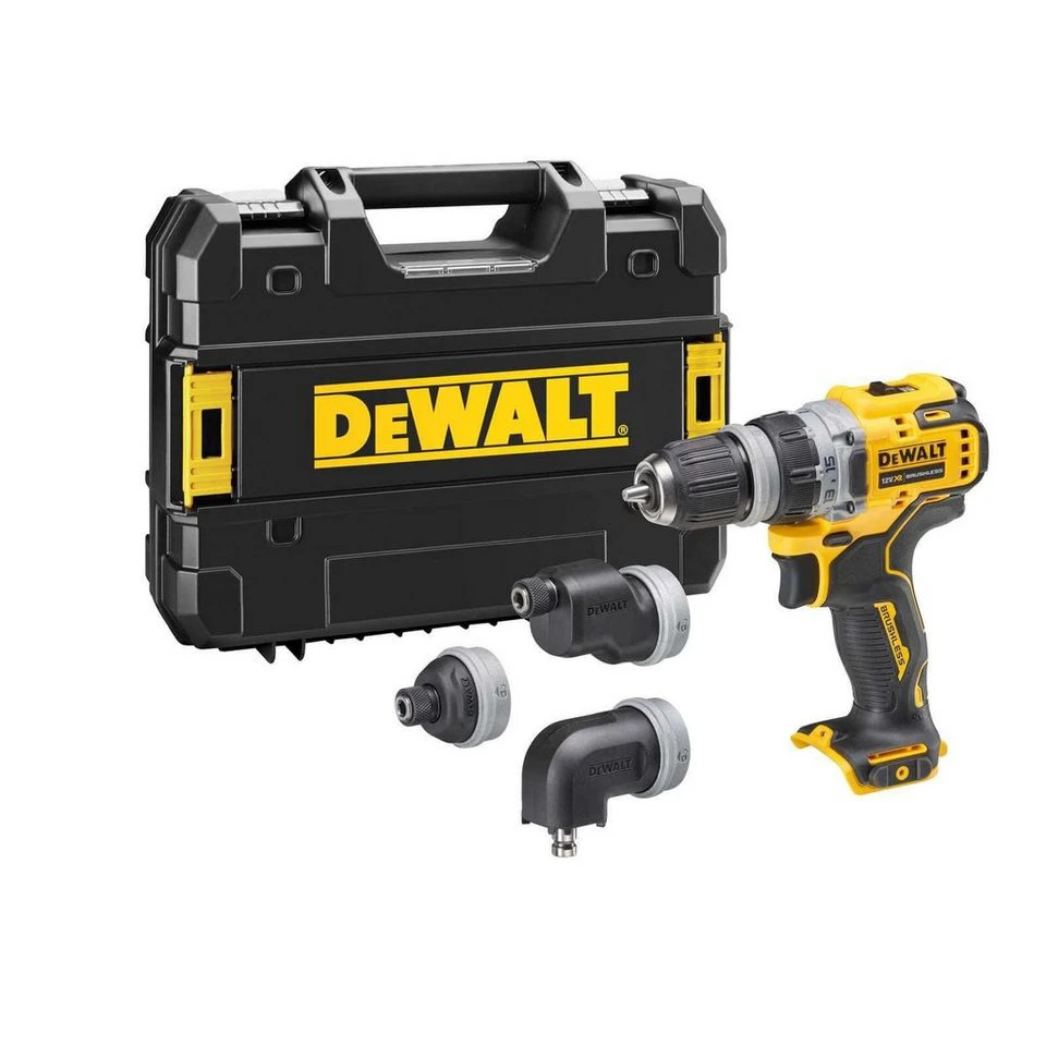 DeWalt Akku-Bohrschrauber DCD703NT 12V TSTAK-Box 4 Wechselköpfe ohne Akku Ladegerät