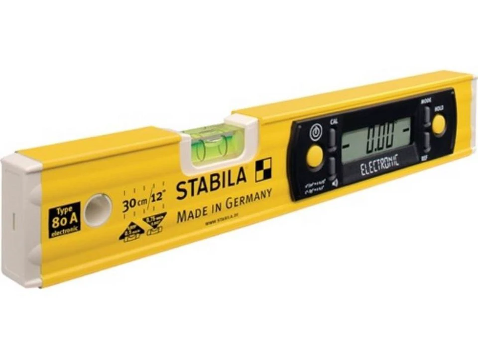 Stabila Wasserwaage TECH 80 A electronic 17323 30 cm Alu gelb ± 0,5 mm/m