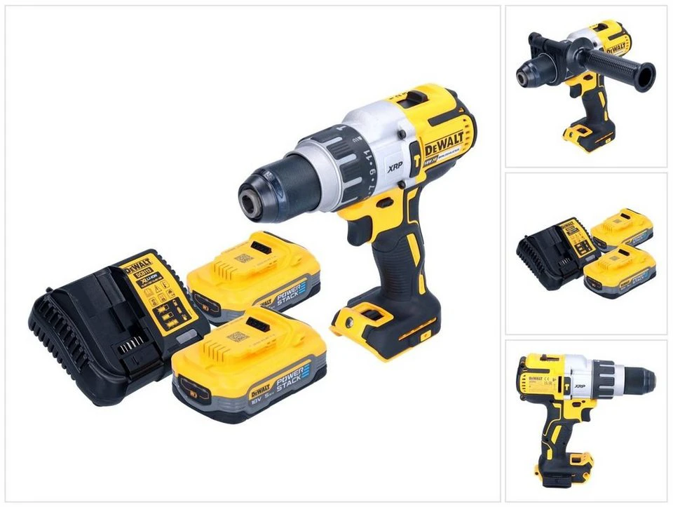 DeWalt Akku-Schlagbohrschrauber DCD 996 18 V 95 Nm Brushless 2x 5,0 Ah Powerstack Akku