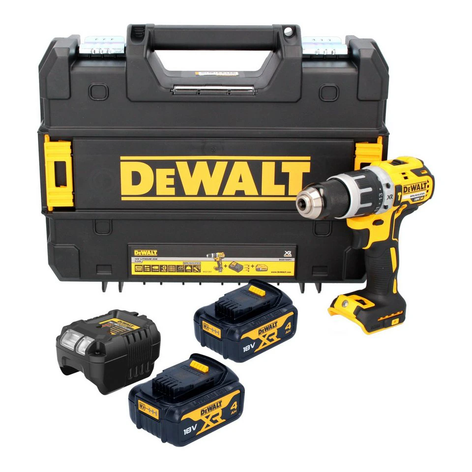 DeWalt Schlagbohrschrauber DCD 796 M2T 18 V Brushless 70 Nm 2x Akku 4,0 Ah Ladegerät TSTAK
