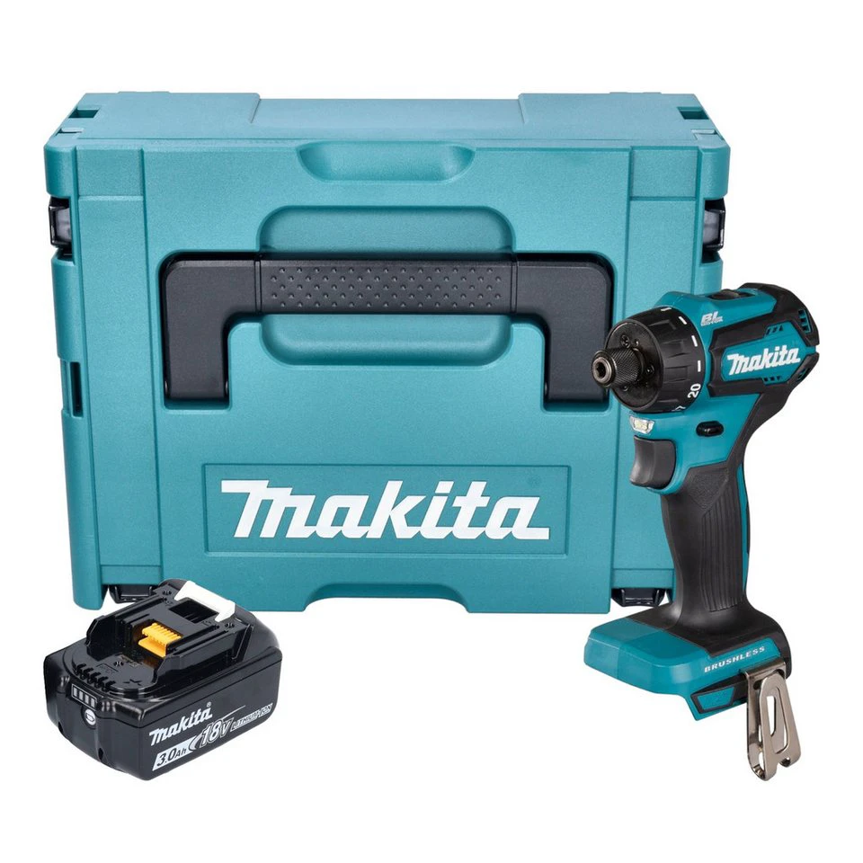 Makita Akku-Bohrschrauber DDF 083 18 V 40 Nm 1/4" 1 Akku 3,0 Ah Makpac