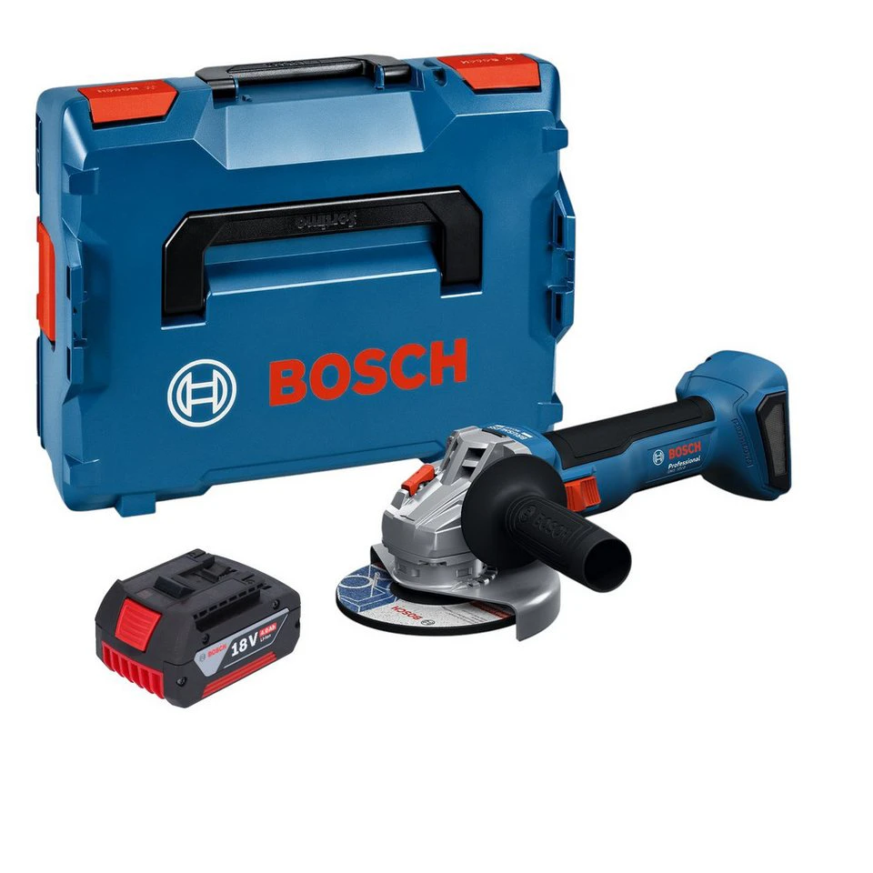 Bosch GWS 18V-8 Professional Akku-Winkelschleifer 18 V 4,0 Ah L-Boxx ohne Ladegerät