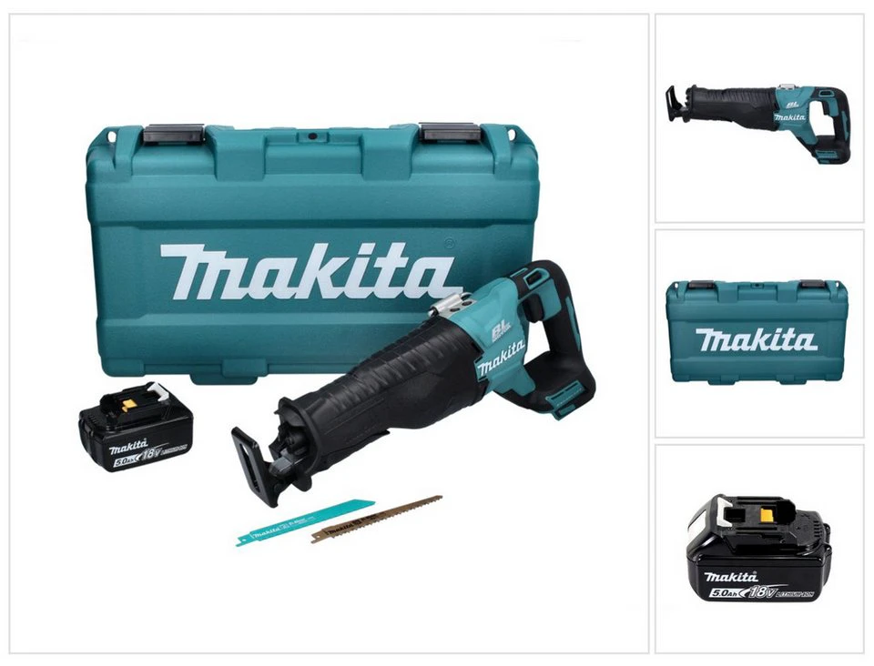 Makita Reciprosäge DJR 187 T1K Akku 18 V Brushless 5,0 Ah Koffer