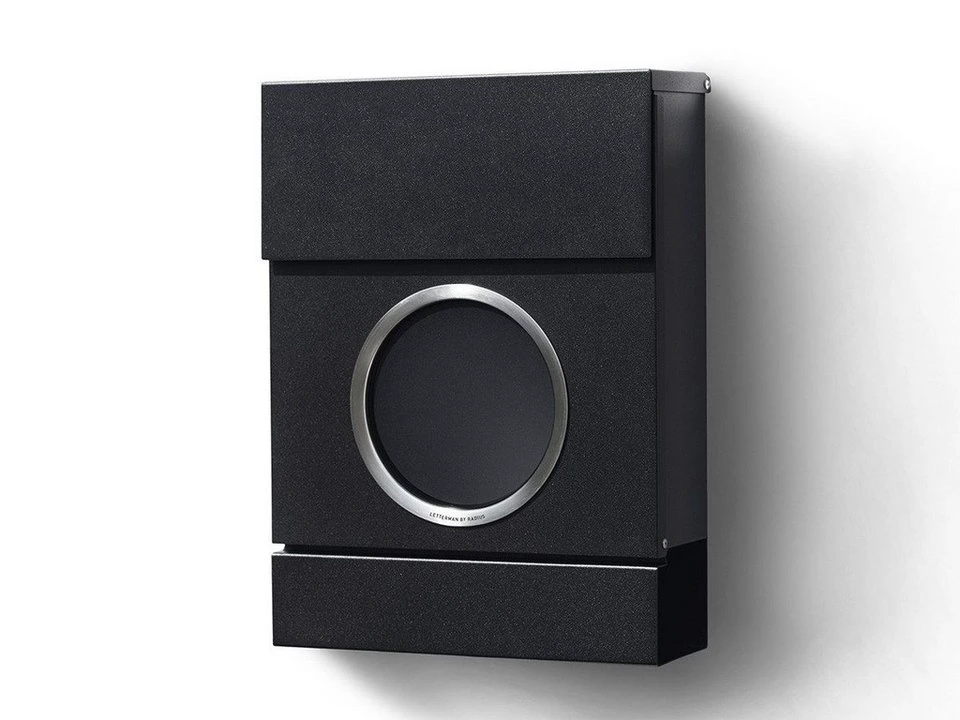 Radius Letterman MB Wandbriefkasten mit akkubetriebener LED-Innenbeleuchtung Zeitungsfach