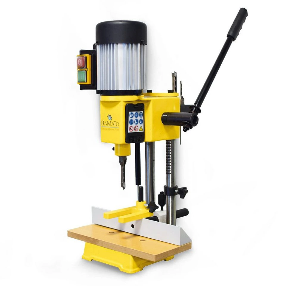 BAMATO Stemmmaschine STM-120 230 V Tischversion für Stemmbohrer mit Zahnkranzbohrfutter